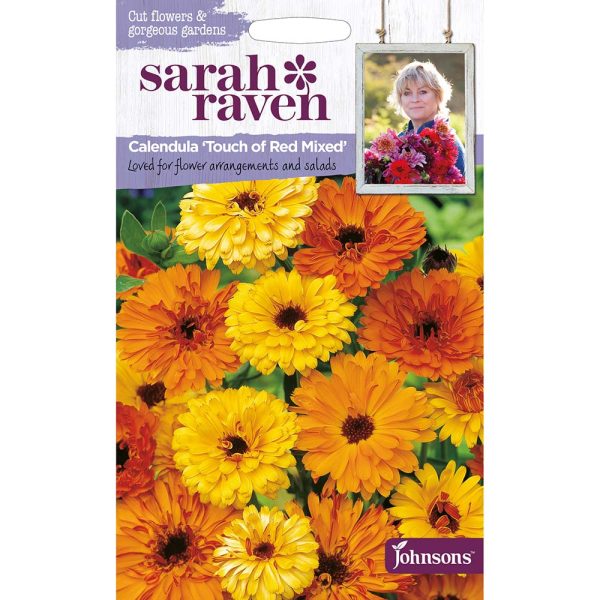 Sarah Raven Calendula Touch Of Red Mix Seeds