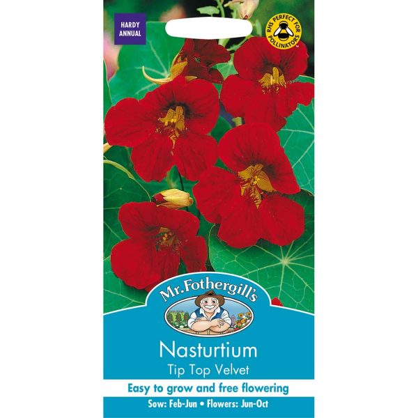 Mr Fothergill's Nasturtium Tip Top Velvet Seeds