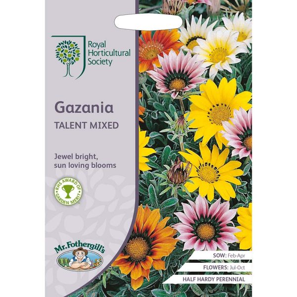 Mr Fothergill's RHS Gazania Talent Mixed Seeds