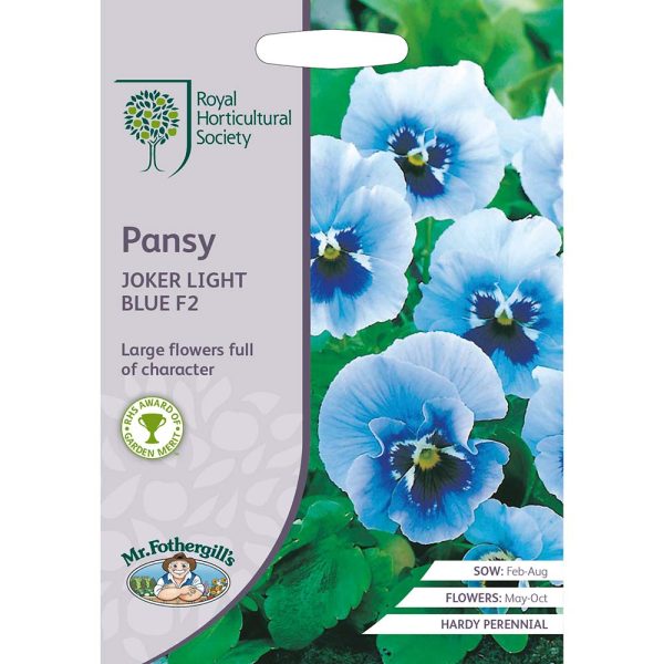 Mr Fothergill's RHS Pansy Joker Light Blue F2 Seeds