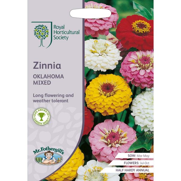 Mr Fothergill's RHS Zinnia Oklahoma Mix Seeds