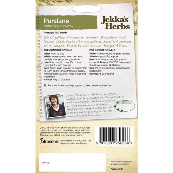 Jekka's Herbs Purslane Seeds - Image 2