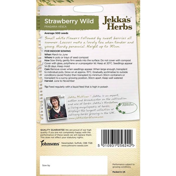 Jekka's Herbs Strawberry Wild Seeds - Image 2