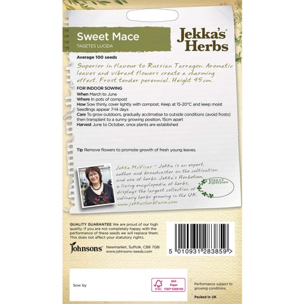 Jekka's Herbs Sweet Mace Mexican Tarr Seeds - Image 2