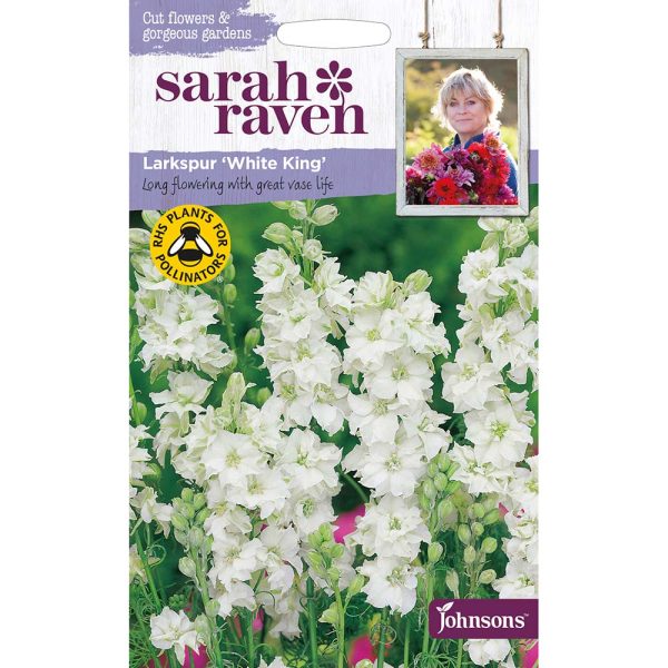 Sarah Raven Larkspur White King Seeds