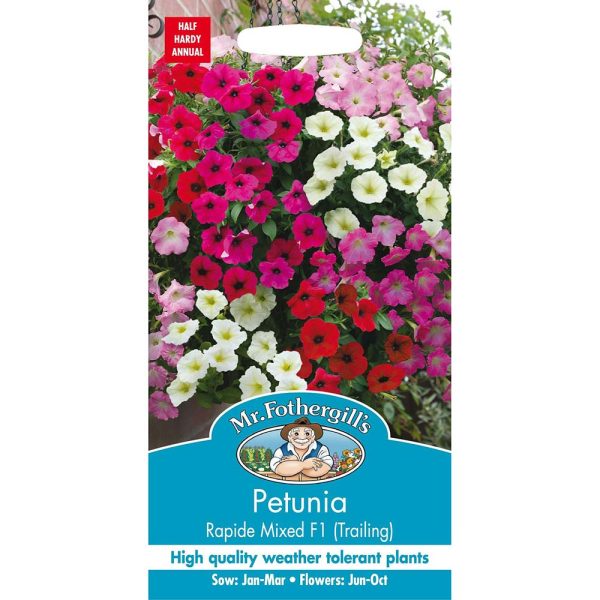 Mr Fothergill's Petunia Rapide Mixed F1 (Trailing) Seeds