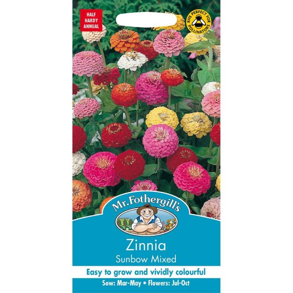 Mr Fothergill's Zinnia Sunbow Mixed Seeds